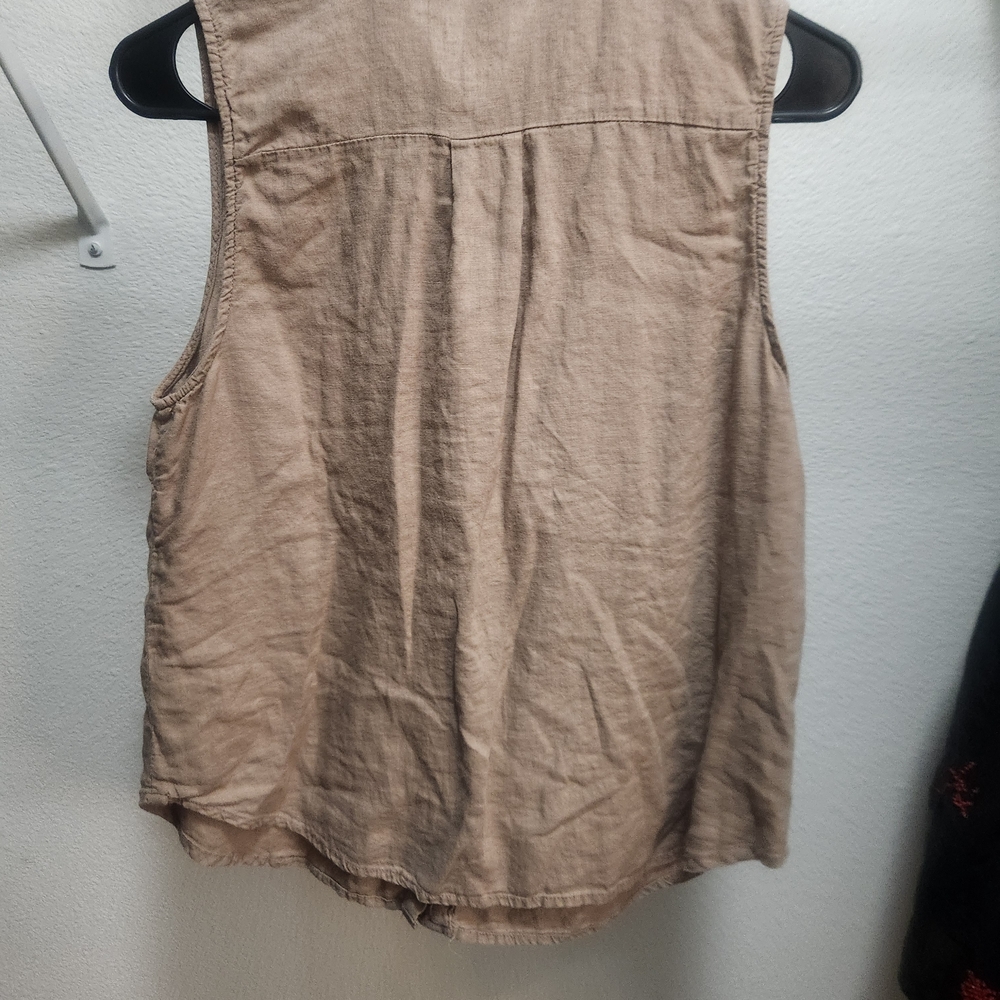 Cynthia Rowley Casual Tan Tank Top